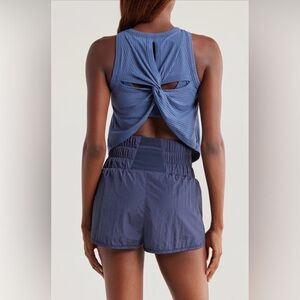 Free people movement $68 comeback crop tank blue indigo NWT XS